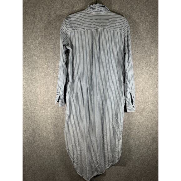 Gap Shirt Dress Women Small Long Sleeve Blue Striped Midi Coastal Vacation Summe - Picture 7 of 8